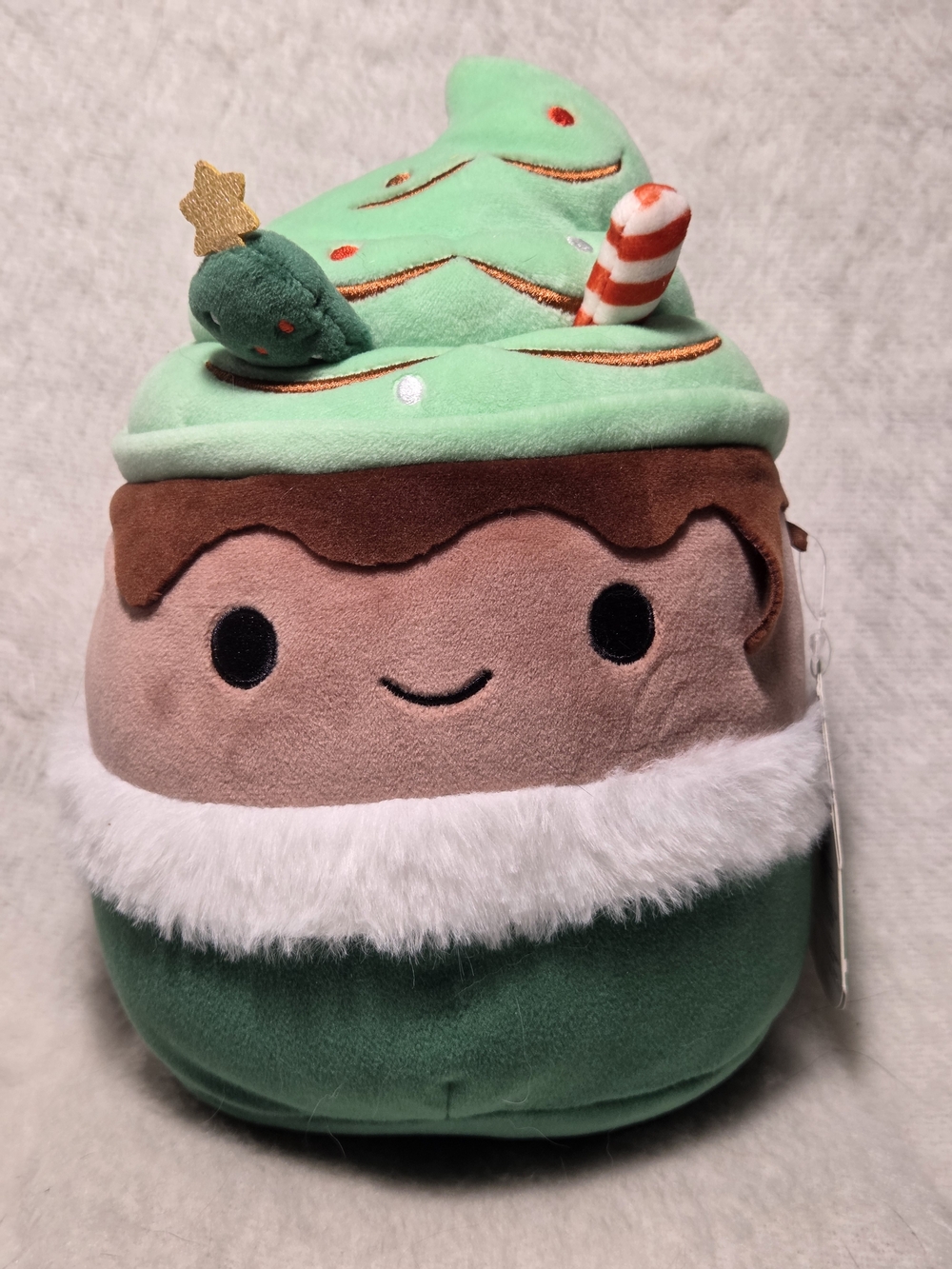 ERNESTO Squishmallows 8" Stuffed Peppermint Latte BrownGreen Christmas Squad